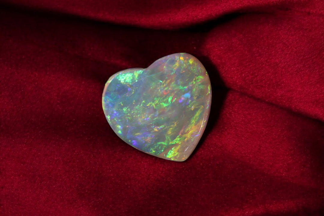 Australian Coober Pedy Crystal Heart Opal