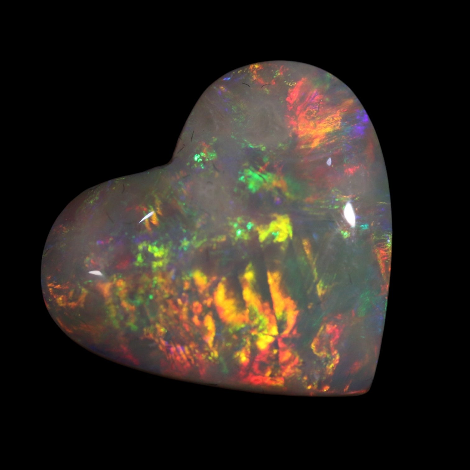 Coober Pedy Heart Opal – Exceptional Fire, My Favourite