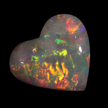 Coober Pedy Heart Opal – Exceptional Fire, My Favourite