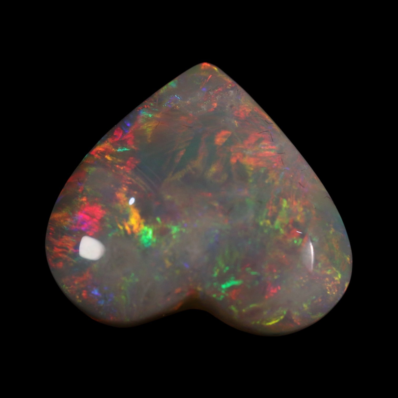 Coober Pedy Heart Opal – Exceptional Fire, My Favourite