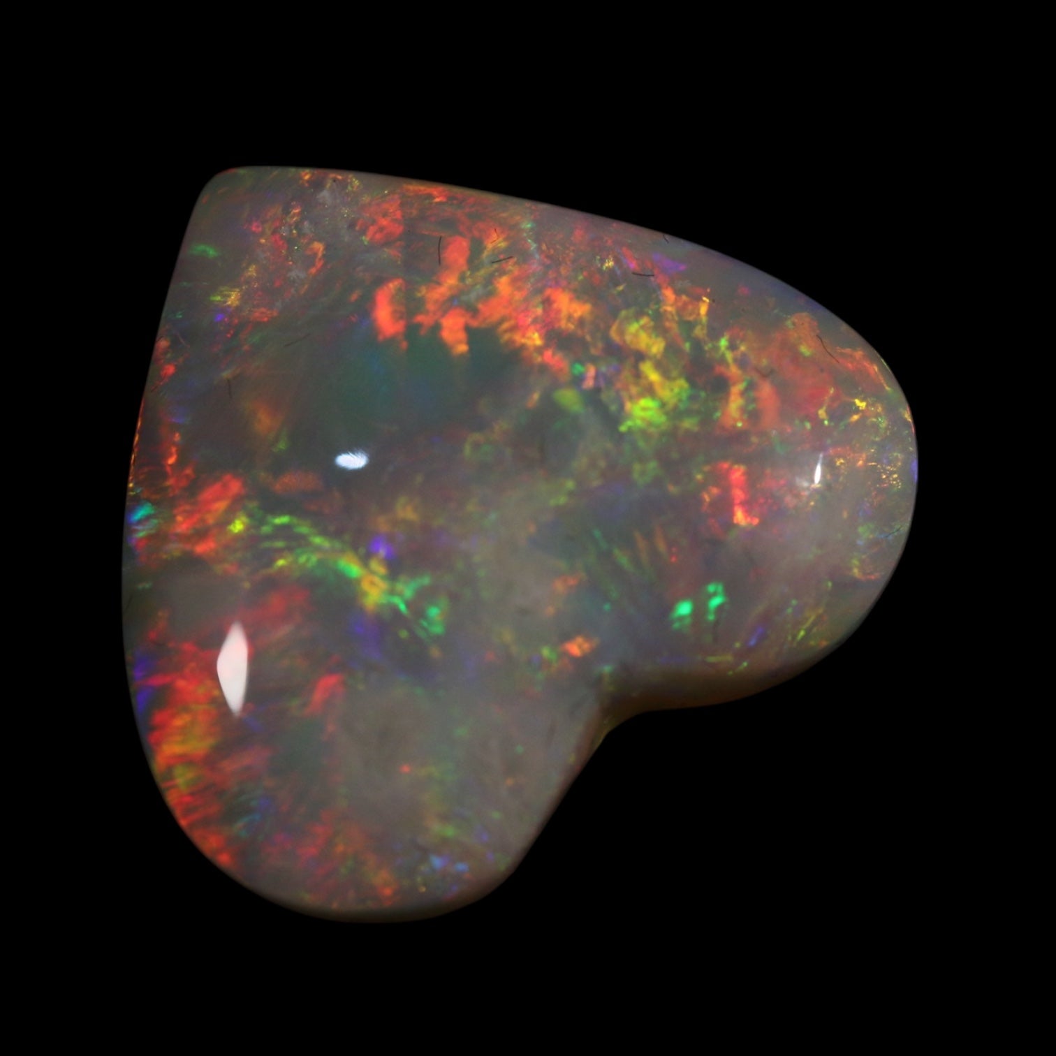 Coober Pedy Heart Opal – Exceptional Fire, My Favourite