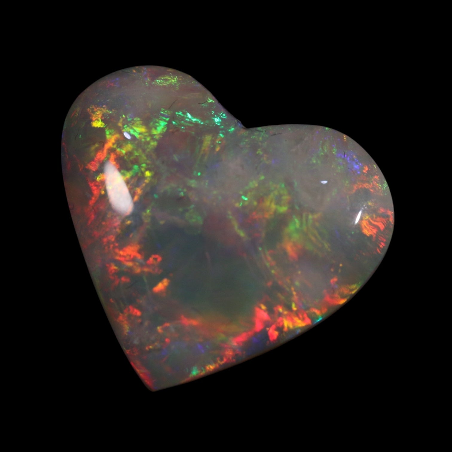 Coober Pedy Heart Opal – Exceptional Fire, My Favourite