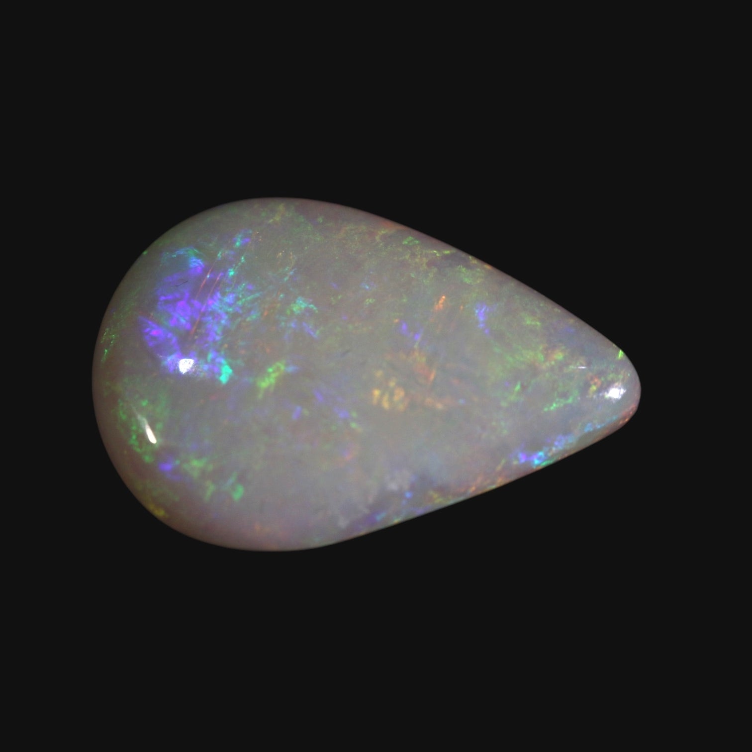 Coober Pedy White Double Sided Teardrop Opal