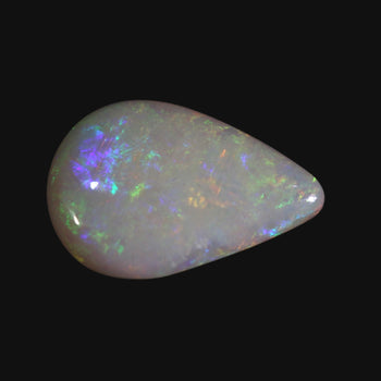 Coober Pedy White Double Sided Teardrop Opal