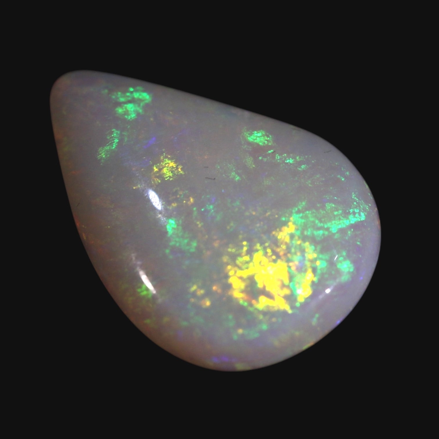 Coober Pedy White Double Sided Teardrop Opal