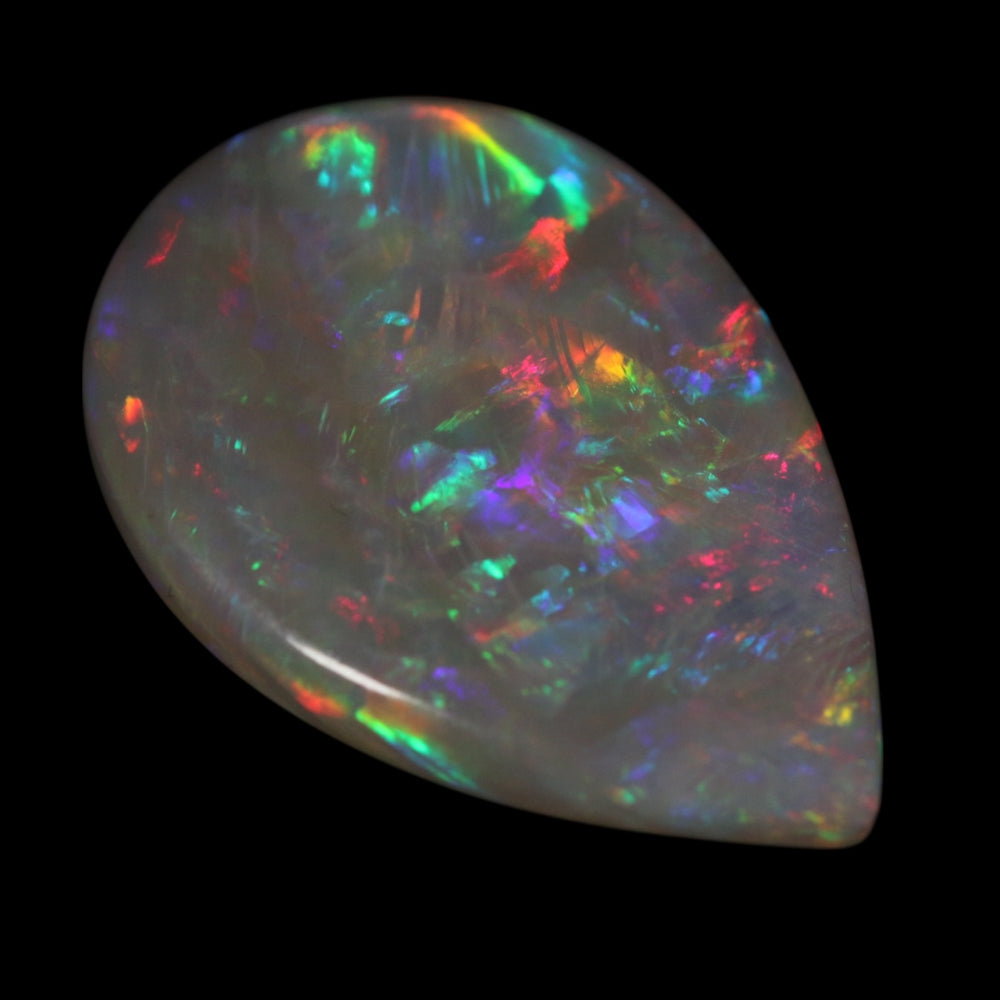 Dark Base Coober Pedy Teardrop Opal - Amazing Stone