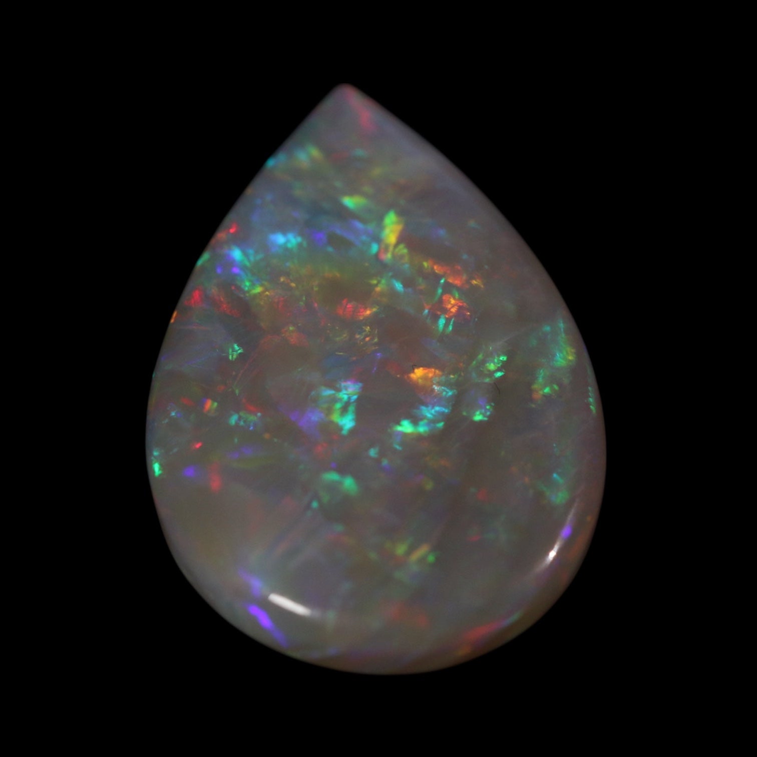 Dark Base Coober Pedy Teardrop Opal - Amazing Stone