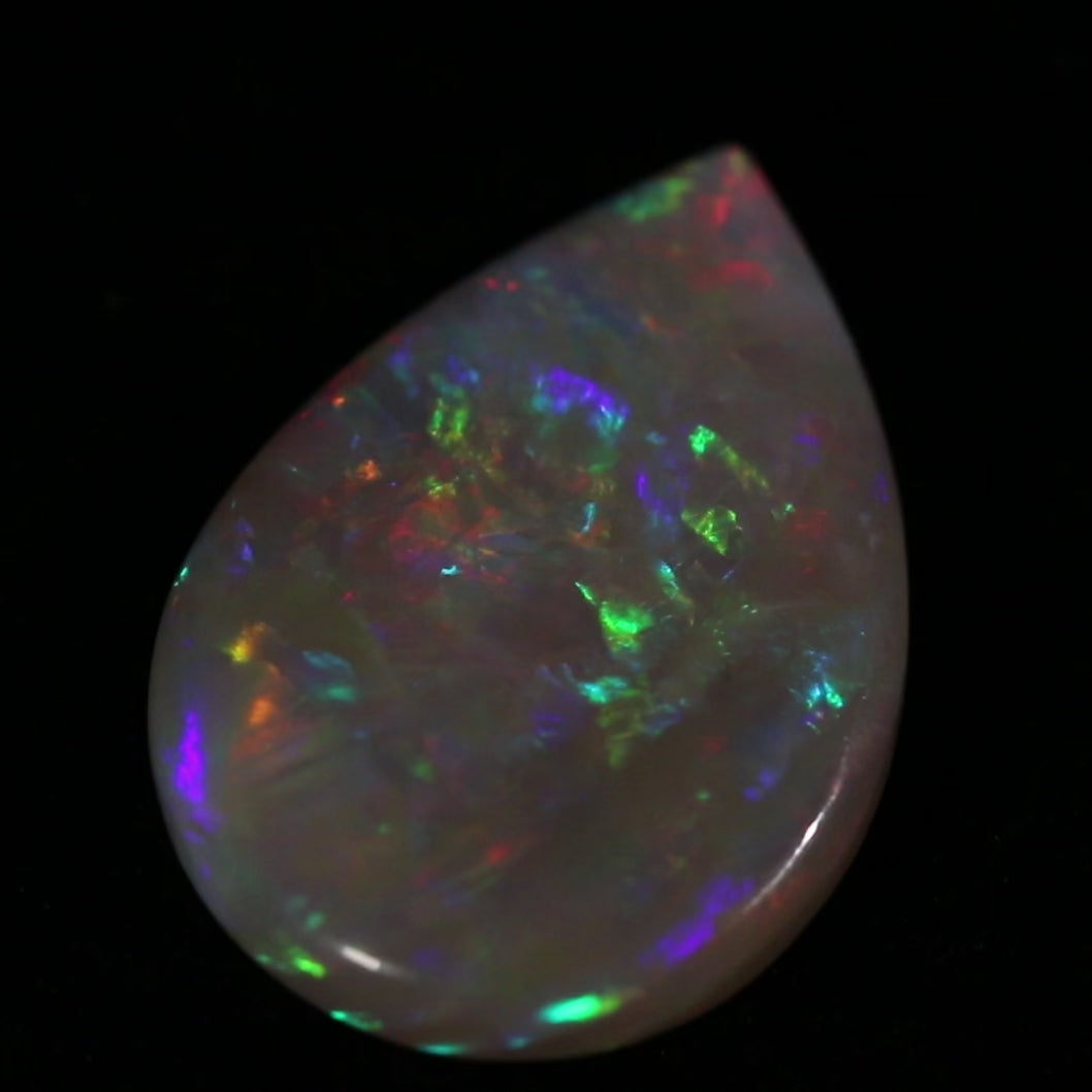 Dark Base Coober Pedy Teardrop Opal - Amazing Stone